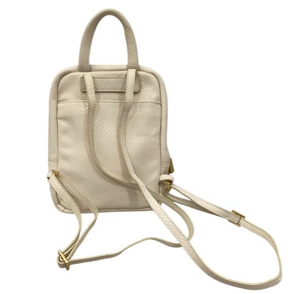 Hammitt Hunter Mini Backpack In Marshmallow White Snake Gold Hardware Handbag - Picture 11 of 16